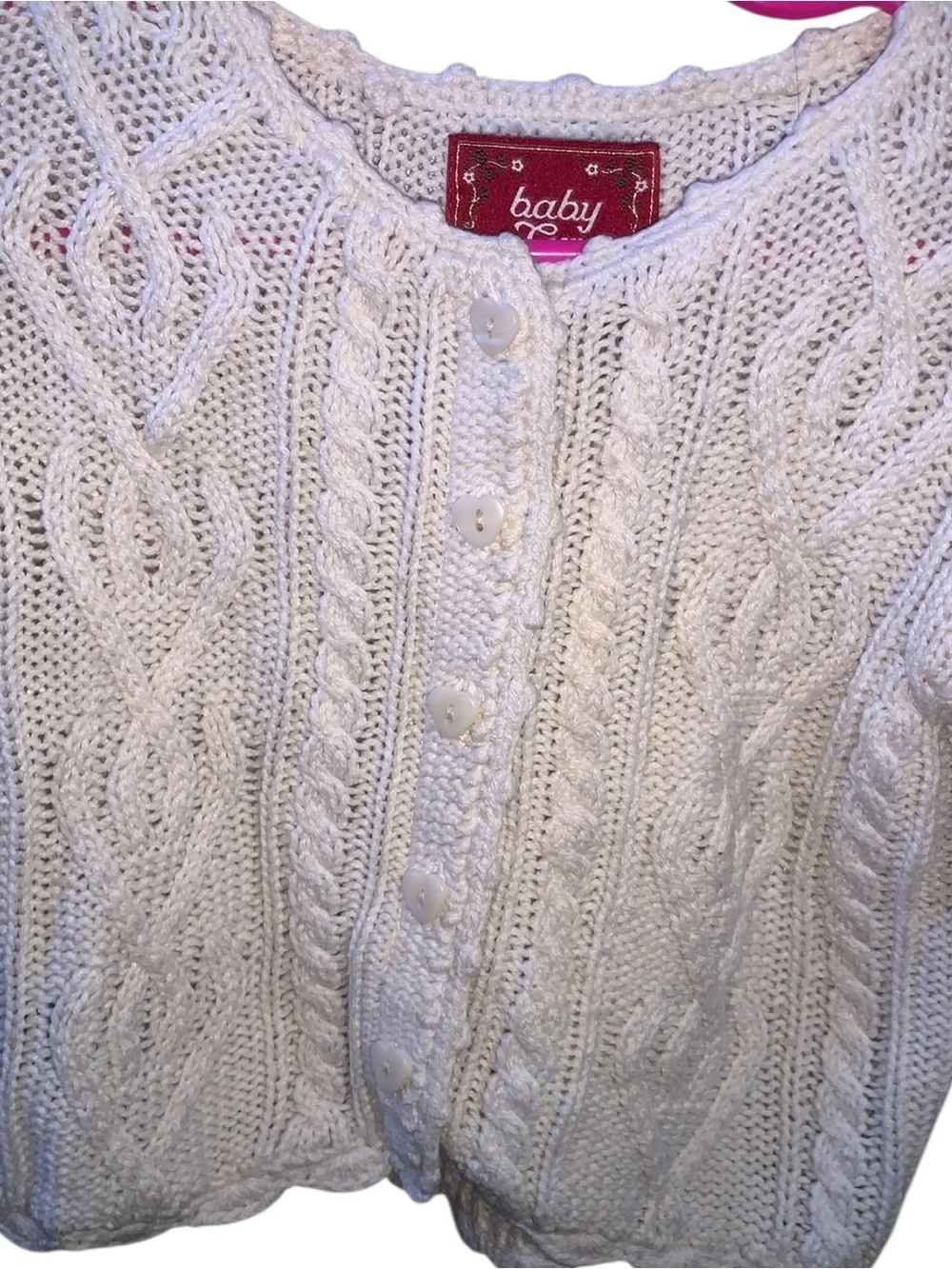 Baby Gap 12/18 Months Cream Wool Blend Cardigan Knit Sweater